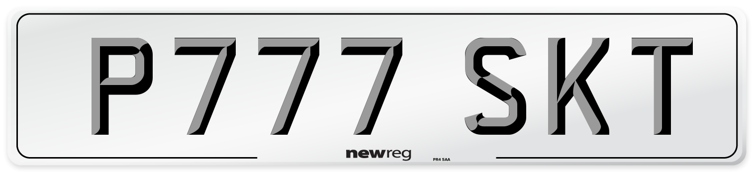 P777 SKT Number Plate from New Reg